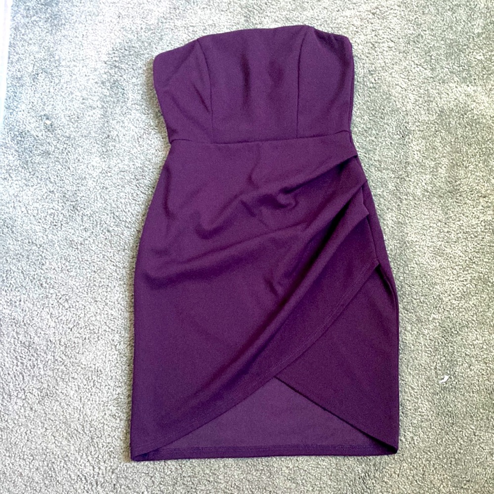Strapless mini dress
